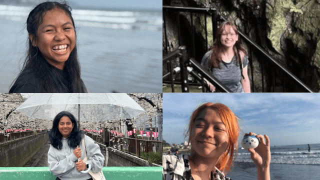 夏期講習で国際交流。インド、ウクライナ、ブラジル、マダガスカルからの4人の先生たちと英語と英会話を学ぶ